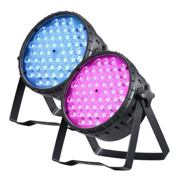 BETOPPER 160W LED Par Headlight Party Light 54x3W RGB LED Stage Light with Auto/Music Controlled/DMX512, 7 Color Stage Lighting, LED Par Light for Wedding Club Bar Concert Bars Show Party (2 PCS)