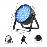 BETOPPER 160W LED Par Headlight Party Light 54x3W RGB LED Stage Light with Auto/Music Controlled/DMX512, 7 Color Stage Lighting, LED Par Light for Wedding Club Bar Concert Bars Show Party (2 PCS)