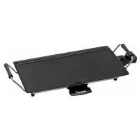 BESTRON table grill ABP602 plancha grill plate, with non-stick coating, black