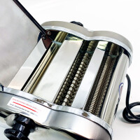 Moongiantgo pasta machine (USED) Electric stainless steel, pasta machine, pasta maker with 2 blades of 1.5 mm and 4 mm, 9-level thickness setting 0.3-3 mm for pasta, fettuccine, tagliolini, ravioli, dumpling