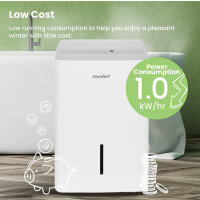 Comfee humidity dehumidifier 50 l Large rooms up to 116 m2 / 250 m3 - Large capacity industrial dehumidifier - compact silent and low consumption - indoor removal of moisture