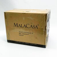 MALACASA, Amelia series, crockery set for 6 people, 24-piece gourmet porcelain dinner service, white premium round combination service, each with 6 dinner plates, 6 cake plates, 6 deep plates and 6 bowls