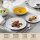 MALACASA, Amelia series, crockery set for 6 people, 24-piece gourmet porcelain dinner service, white premium round combination service, each with 6 dinner plates, 6 cake plates, 6 deep plates and 6 bowls