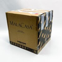 MALACASA, Amelia series, porcelain tableware set for 6 people, 18-piece porcelain dinner service, white premium combination service, tableware set consisting of 6x dinner plates, 6x dessert plates, 6x soup plates