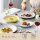 MALACASA, Amelia series, porcelain tableware set for 6 people, 18-piece porcelain dinner service, white premium combination service, tableware set consisting of 6x dinner plates, 6x dessert plates, 6x soup plates