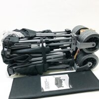 Portal Bollerwagen faltbar XXXL 600L Große Ladefläche 180kg Belastbar Ultrabreit Handwagen mit Seitentasche Transportwagen Leiterwagen Klappbar Strandwagen Faltwagen für Garten Camping Festival