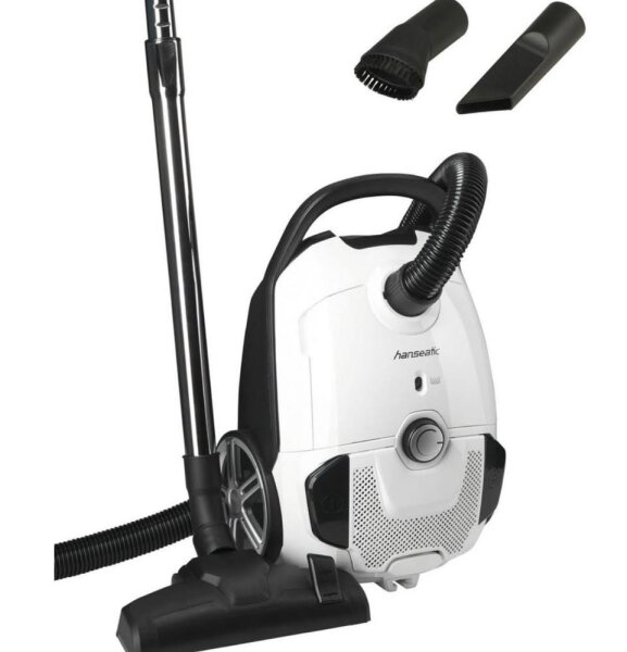 HANSEATIC Bodenstaubsauger HBVC80012WMC, super silence, höhenverstellbares Saugrohr, sehr großer 12m Aktionsradius, elektronische Saugkraftregulierung