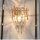 Sxtiger Crystal Wall Light, Modern E14 Luxury Crystal Wall Lamp Indoor, for Living Room Bedroom Kitchen Hallway Stairs Restaurant Hotel Lighting (Golden)