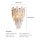 Sxtiger Crystal Wall Light, Modern E14 Luxury Crystal Wall Lamp Indoor, for Living Room Bedroom Kitchen Hallway Stairs Restaurant Hotel Lighting (Golden)