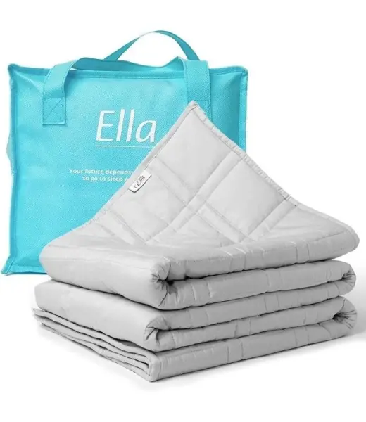 Ella Weighted Blanket 135x200 9kg Anti Stress Therapy Blanket Heavy Blanket Made of 100% Oeko-Tex Bed Blanket for Deep Sleep and Better Recovery Weighted Blanket for Men & Women from 75-110kg