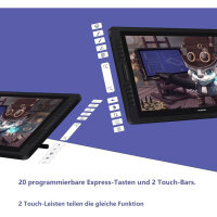 HUION Kamvas Pro 22 graphics tablet, model no. Kamvas Pro 22, 21.5 inches, 4K resolution, 8192 pressure levels, with scratches, ideal for digital art and design, high-precision pen technology.