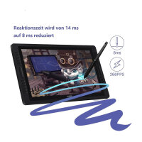 HUION Kamvas Pro 22 graphics tablet, model number: Kamvas Pro 22, 22 inch screen, high-resolution color display, pressure-sensitive stylus, versatile connectivity options, ideal for digital art and design.