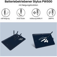 HUION HS611 Grafiktablett 10,2 x 6,36 Zoll ideal für digitale Kunst, 8 Multimedia-Tasten, 10 Express-Tasten, Touch Strip, kompatibel mit Win, Mac, Android in Sternblau