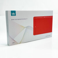 HUION HS611 graphics tablet 10.2x6.36 inches ideal for digital art - 8 multimedia keys, 10 express keys, touch strip, compatible with Win, Mac, Android, gray