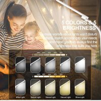 Trayvespace Tageslichtlampe 10000 Lux, 3 in 1 SAD Lamp, Fernbedienung & Touch-Steuerung, 5 Dimmstufen, 5 Farbtemperaturen, verstellbarer Schwanenhals, Boden Lichttherapielampe, Weiß