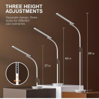 Trayvespace Tageslichtlampe, 10000 Lux, 3 in 1 Lichttherapielampe, integrierte Touch-Steuerung, 5 Dimmstufen, 5 Farbtemperaturen, schwenkbarer Schwanenhals, für optimale Lichtanpassung.
