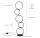 SUNLLOK Moderne 5 Ringe LED Stehlampe dimmbar, schwarz, für Wohnzimmer, Büro, Schlafzimmer, industrielle Dekoration.