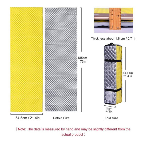 Widesea foam sleeping pad, portable, waterproof, moisture-proof, soft, ideal for hiking, camping, picnic.