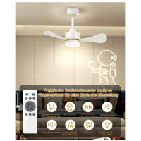 Airwit Deckenventilator 71cm, Beleuchtung, leise, umkehrbarer DC Motor, ideal für Schlafzimmer und Wohnzimmer.