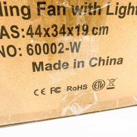 Airwit Deckenventilator 71cm, Beleuchtung, leise, umkehrbarer DC Motor, ideal für Schlafzimmer und Wohnzimmer.