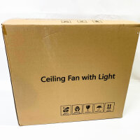 Airwit ceiling fan 48cm, fan with light, quiet, dimmable, modern, reversible DC motor