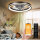 Airwit ceiling fan 48cm, fan with light, quiet, dimmable, modern, reversible DC motor