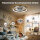 Airwit ceiling fan 48cm, fan with light, quiet, dimmable, modern, reversible DC motor