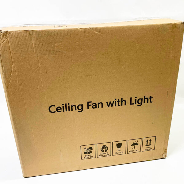 Airwit Deckenventilator 48cm, Ventilator mit Beleuchtung, leise, dimmbar, modern, umkehrbarer DC Motor