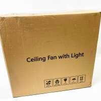 Airwit ceiling fan 48cm, fan with light, quiet, dimmable, modern, reversible DC motor