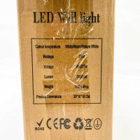 Cwycfw 24W LED Wall Light Black 2 Pieces Warm White 3000K IP65 Waterproof Up and Down Adjustable Light Beam