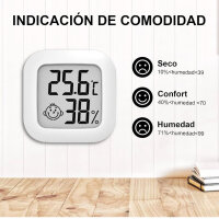 Mini Thermometer Hygrometer, 3 Pack, Digital Room Thermometer, Precise Humidity Measurement, Compact Design