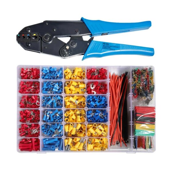 Shengbowi Mixed Quick Disconnect Crimp Klemmen, 22-10 AWG, isoliert, lötlos, Sortiment Kit, vielseitig einsetzbar