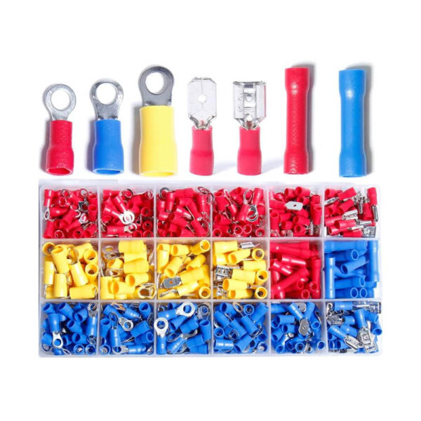 Shengbowi, - , Electrical Wire Connectors, Insulated Crimp Terminals, Butt Ring Fork Spade Bullet, Assortment Kit