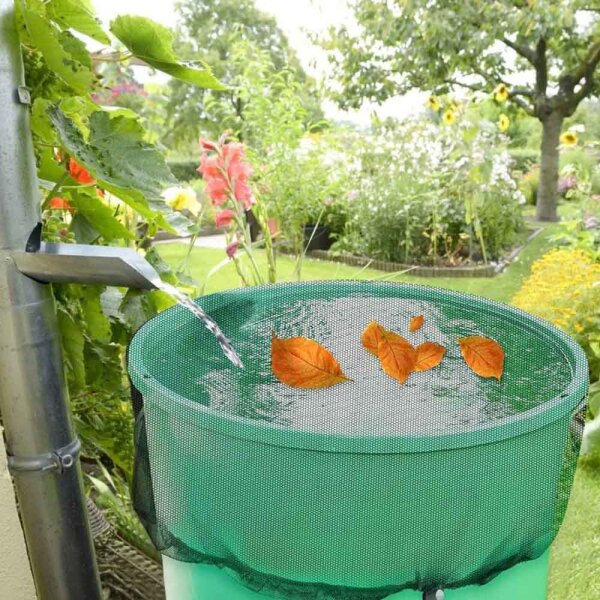 Schutznetz für Regenbehälter 90cm, Schutz für Regenturm, wetterfeste Mückenabwehr, Tankabdeckung