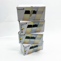 Cwycfw 24W LED Wandleuchte Schwarz Innen/Außen IP65 Wasserdicht 4000K Einstellbarer Lichtstrahl 4 Stück