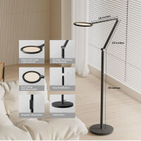 HONEYWELL F01BK Sunturalux LED floor lamp dimmable with remote control, 5 colors & brightness levels, ideal for home & office