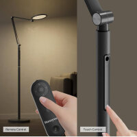 HONEYWELL F01BK Sunturalux LED floor lamp dimmable with remote control, 5 colors & brightness levels, ideal for home & office