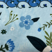 WTHYGB Teppichläufer 80x200cm Modern rutschfest waschbar Blumen Design für Flur Küche Schlafzimmer Wohnzimmer Blau