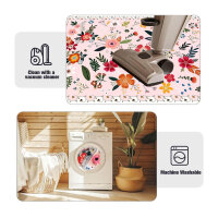 WTHYGB Carpet Runner 120x180cm Modern Flowers Non-Slip Washable for Hallway Kitchen Corridor Bedroom Living Room