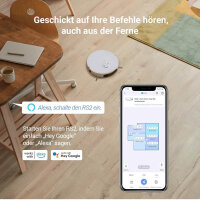 Ezviz RS2 Robot Vacuum Cleaner, 2-in-1, 4000pa Suction, Laser Navigation, 3K Camera, App/Alexa Control