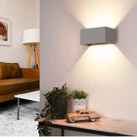 Cwycfw 24W LED Wall Lights, Indoor, Grey, 3 Pack, IP65, Warm White 3000K, Waterproof, Adjustable Light Beam