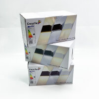 Cwycfw 24W LED Wall Lights, Indoor, Grey, 3 Pack, IP65, Warm White 3000K, Waterproof, Adjustable Light Beam