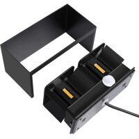 Kingwen 20W LED Wandleuchte IP65, Schwarz, Rechteckig, 4 Stück, 3000K, Bewegungsmelder, verstellbarer Abstrahlwinkel