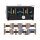 Kingwen 20W LED Wall Light IP65, Black, Rectangular, 4 Pieces, 3000K, Motion Sensor, Adjustable Beam Angle