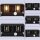 Kingwen 20W LED Wandleuchte IP65, Schwarz, Rechteckig, 4 Stück, 3000K, Bewegungsmelder, verstellbarer Abstrahlwinkel