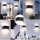 Kingwen 20W LED Wandleuchte IP65, Schwarz, Rechteckig, 4 Stück, 3000K, Bewegungsmelder, verstellbarer Abstrahlwinkel