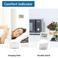 Mini Thermometer Hygrometer, 6 PCS, LCD Digital, Room Temperature & Humidity, White, Compact and Precise.