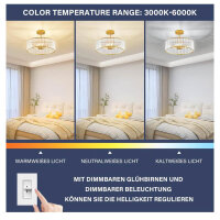 Qamra Gold Kristall Deckenleuchte 40CM Moderne Hängelampe für Wohnzimmer Flur Schlafzimmer Küche