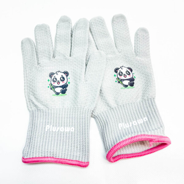 Plusawa Kinderschnittfeste Handschuhe, D-Klasse, Schnittschutz, hohe Flexibilität, atmungsaktiv, ideal für Basteln, Gartenarbeit, 2er-Pack, Grau, M (7-9 Jahre)