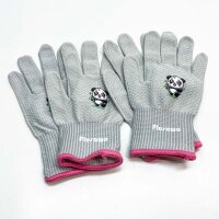 Plusawa Kinderschnittfeste Handschuhe, D-Klasse, Schnittschutz, hohe Flexibilität, atmungsaktiv, ideal für Basteln, Gartenarbeit, 2er-Pack, Grau, M (7-9 Jahre)